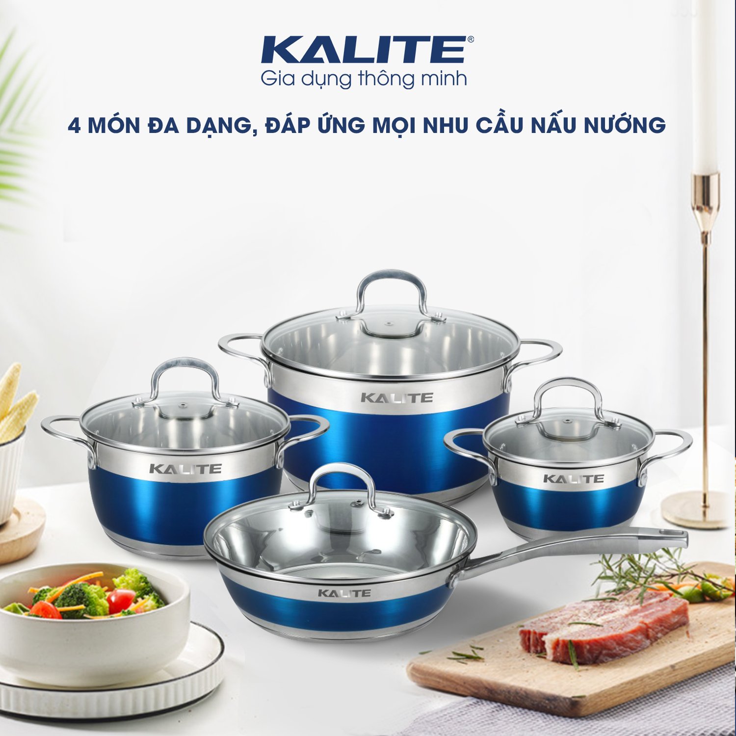 Bộ nồi chảo inox Kalite KL-336